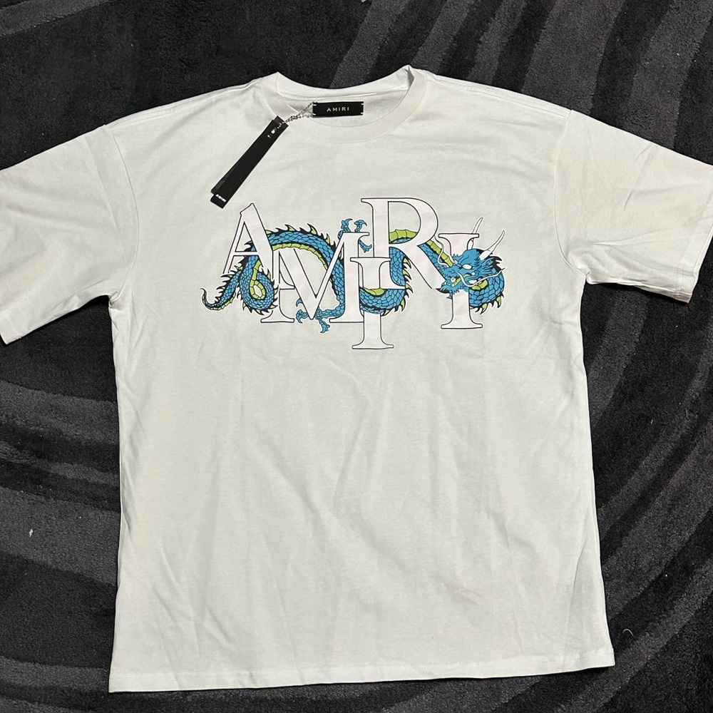 SOLD!!! NWT Men’s Large Amiri Blue Dragon T Shirt